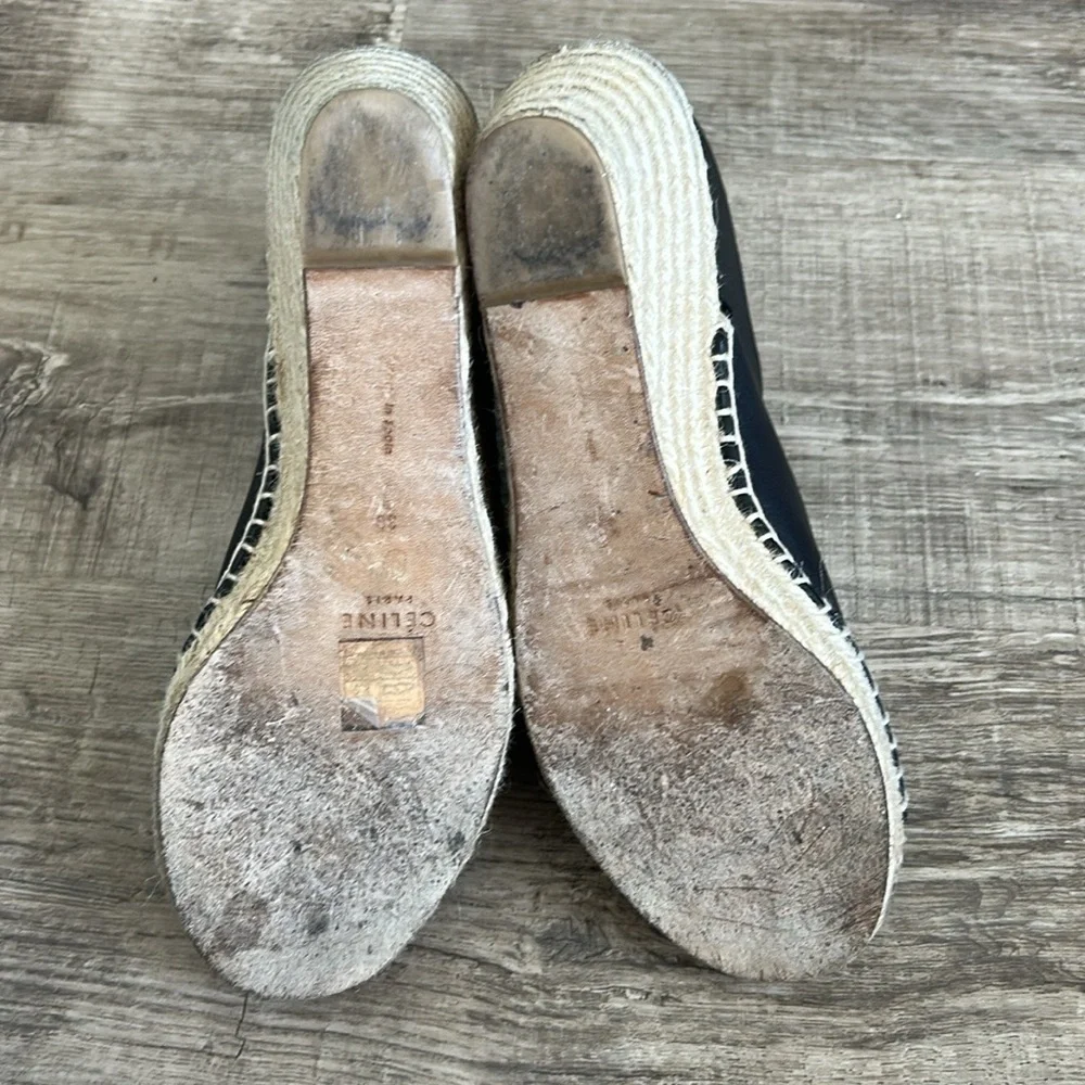 CELINE Espadrille Wedge Shoes 8